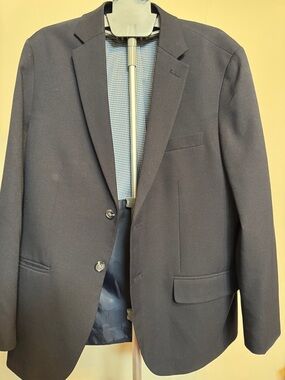 Haggar Men's Dark Navy Two-Button Sport Coat